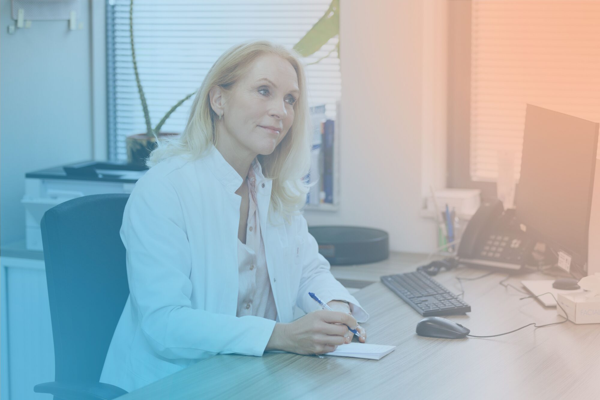 Female HCP At Desk